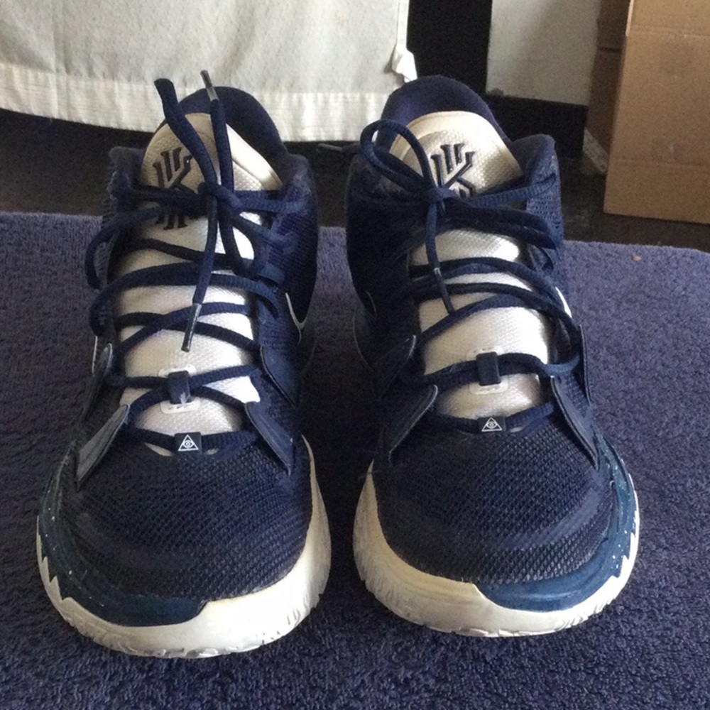 Kids Navy and White Athletic Sneakers - Style